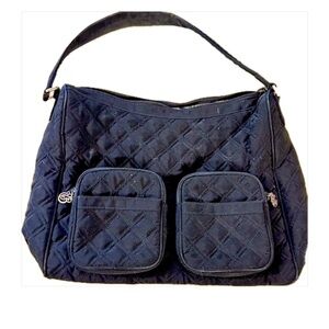 Vera Bradley Black Shoulder Bag with Luxurious Design